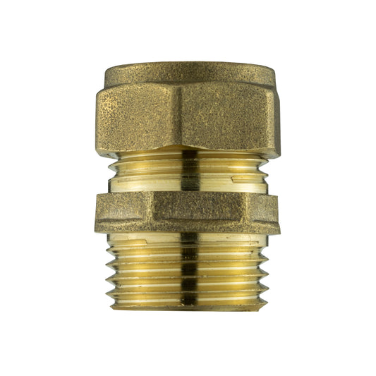 Brass Compression Adapter for 15mm Copper Piping, 1/2"