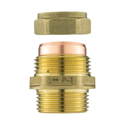 Brass Compression Adapter for 22mm Copper Piping, 3/4"