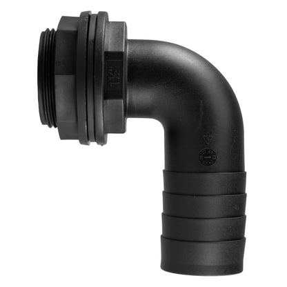 Water Butt 90° Overflow Elbow with Nut & Washer, 1.5"