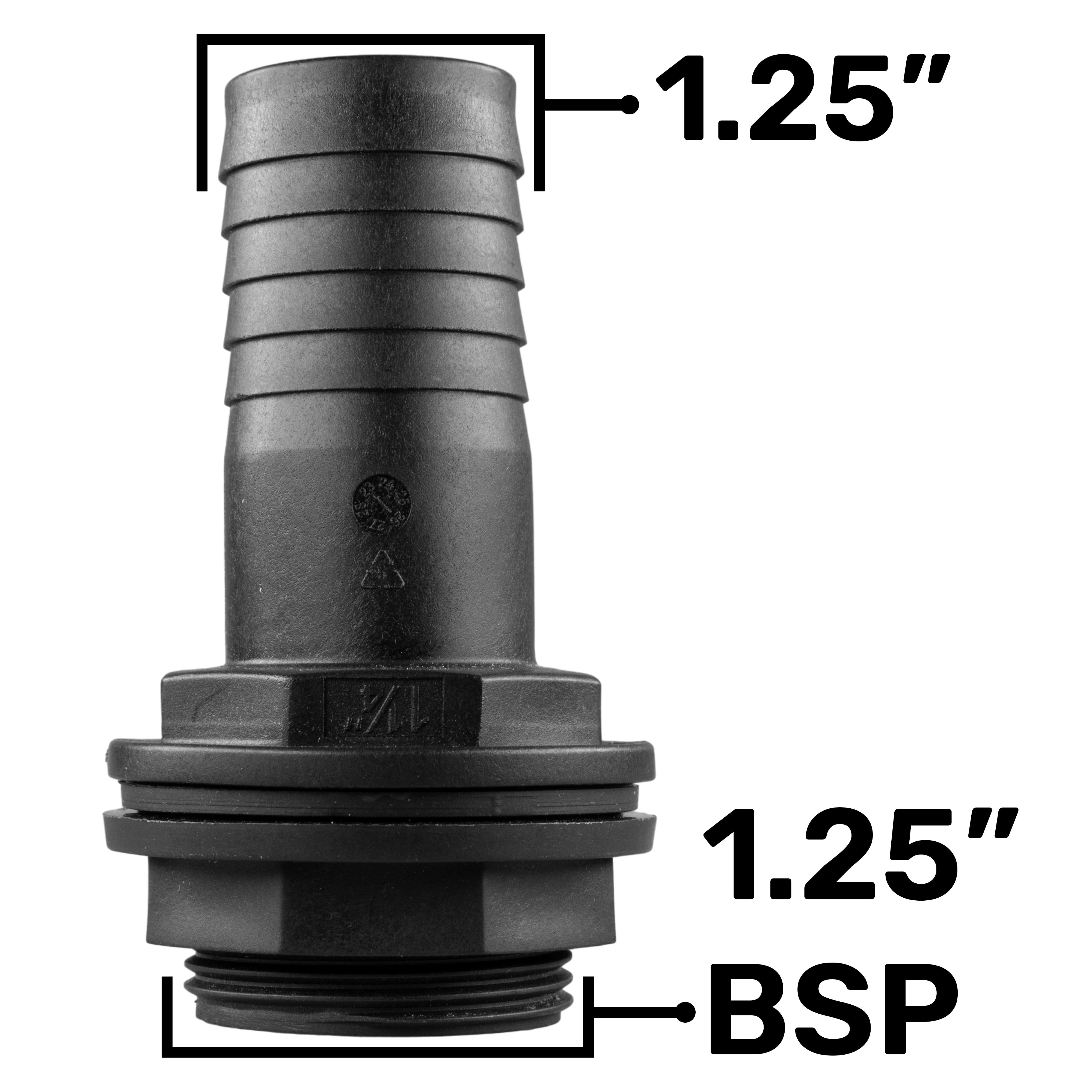 Overflow Adapter Kit Water Butt Overflow Adapter with Nut & Washer, 1.25