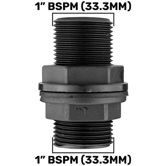 Threaded Water Butt Tank Adapter, 1"