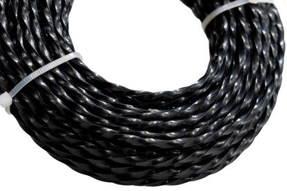 15m Twisted Black Trimmer Line, 1.6mm