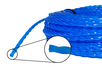 15m Twisted Blue Trimmer Line, 2.4mm