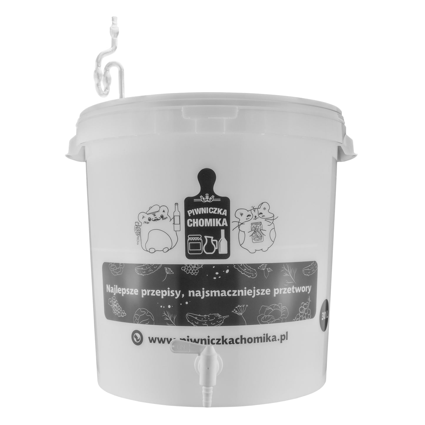 30L Home Brewing Fermenation Bucket with Lid & Tap