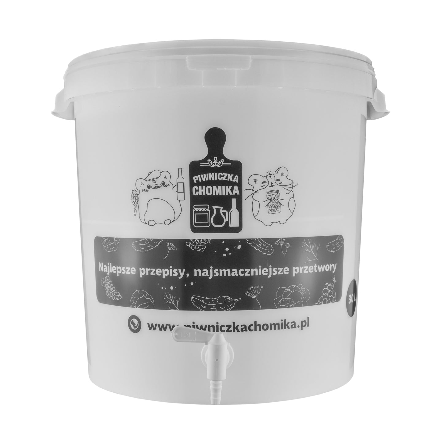 30L Home Brewing Fermenation Bucket with Lid & Tap