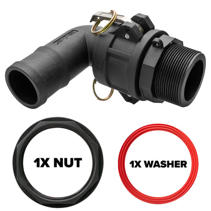 Type F + C Camlock to Water Tank Elbow Adapter Kit