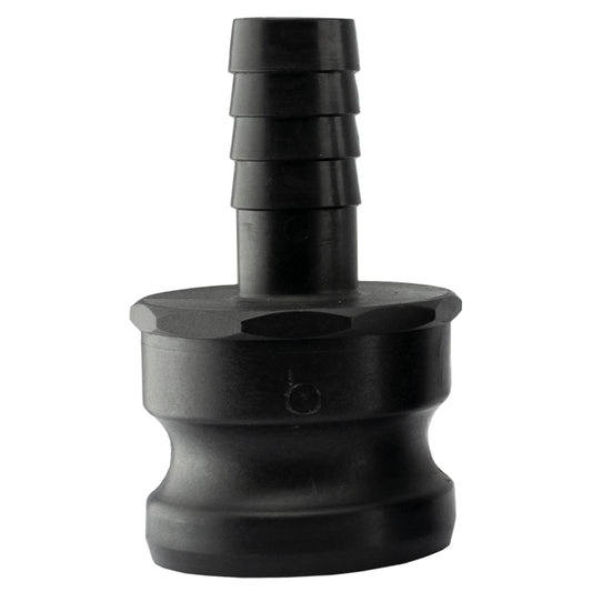 Type E Camlock Pipe Connector, 2" - 1" Barb