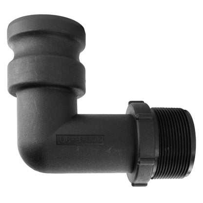 Type F Camlock Pipe Elbow Connector, 2"