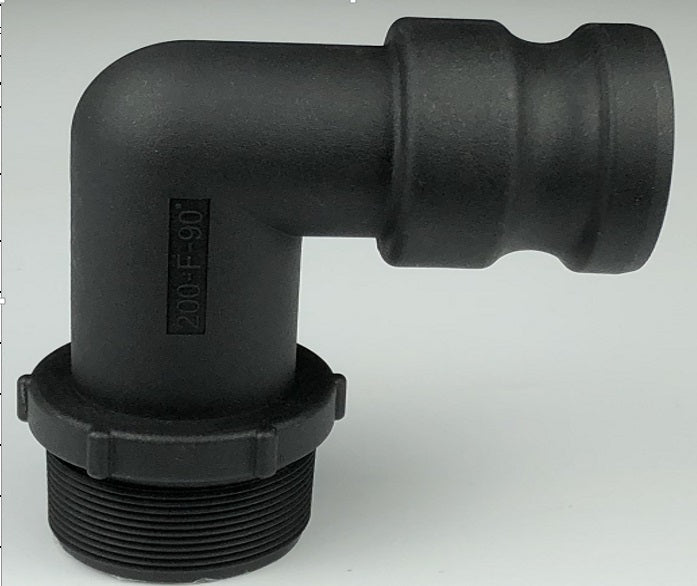 Type F Camlock Pipe Elbow Connector, 2"