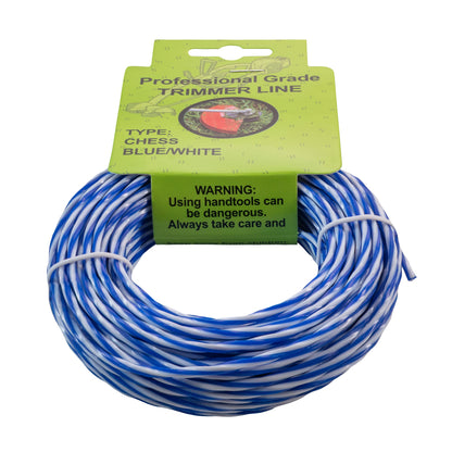 15m Dual Core Twisted Blue Chess Trimmer Line, 2.7mm