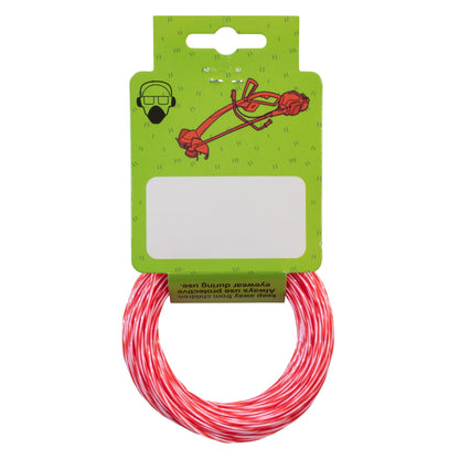 15m Dual Core Twisted Red Chess Trimmer Line, 2mm