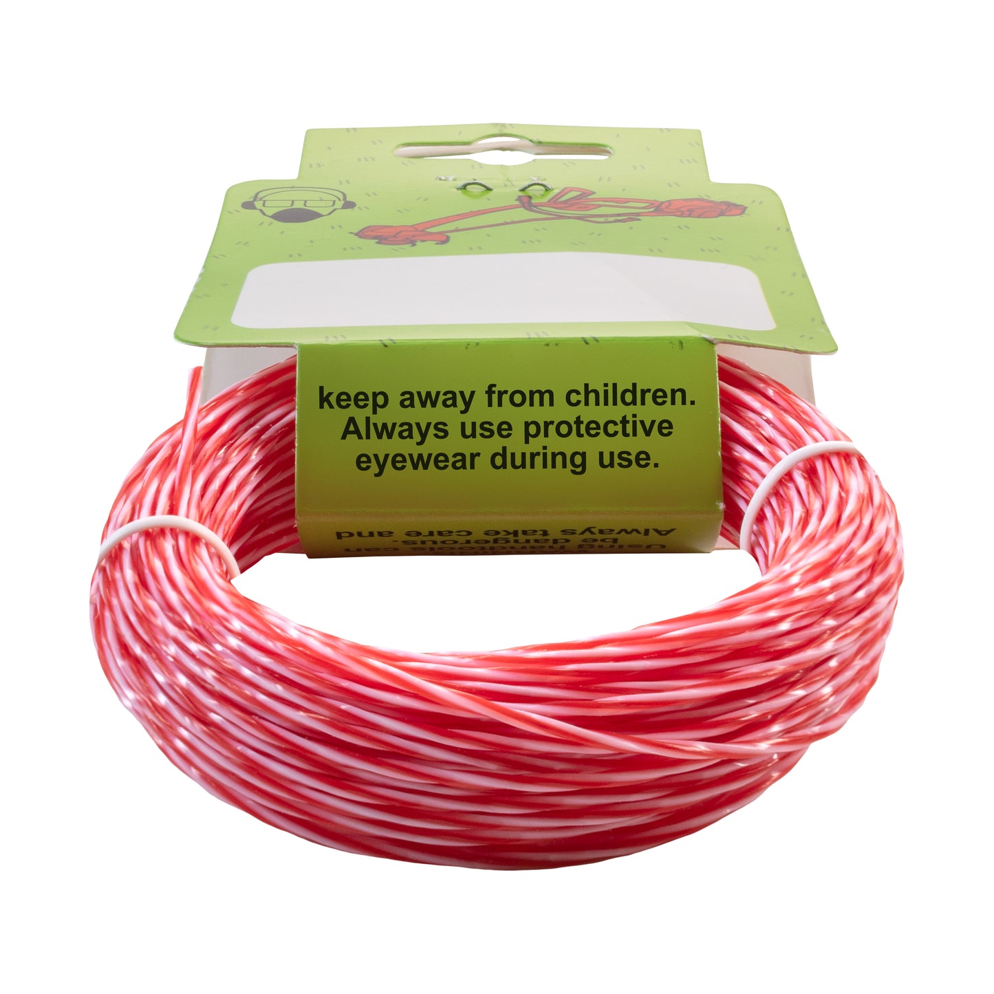 15m Dual Core Twisted Red Chess Trimmer Line, 2mm