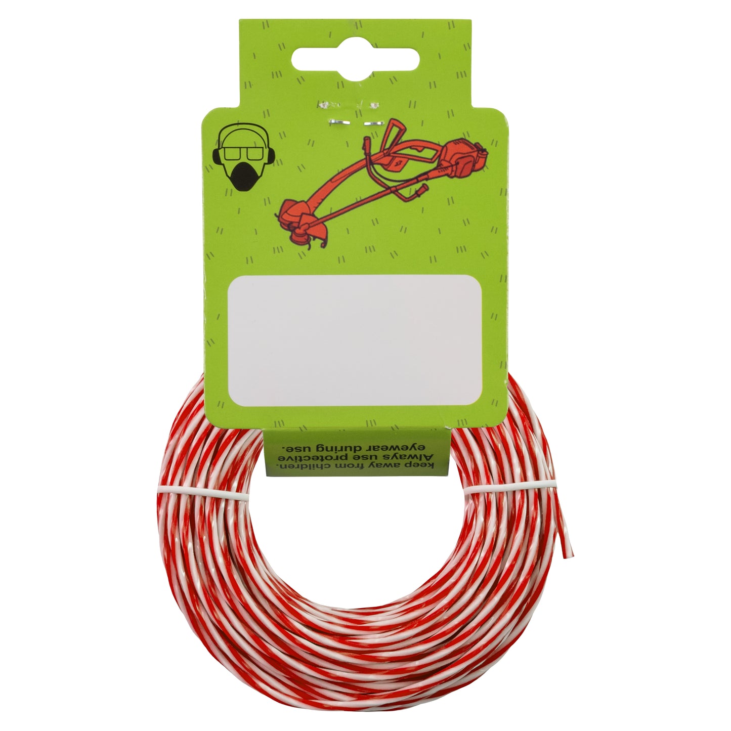 15m Dual Core Twisted Red Chess Trimmer Line, 2.4mm