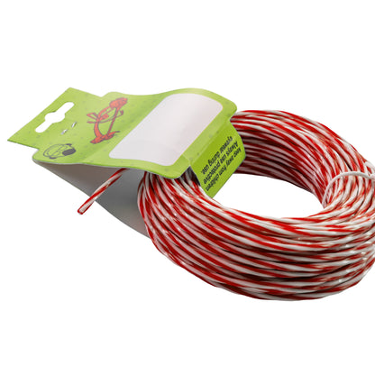 15m Dual Core Twisted Red Chess Trimmer Line, 2.4mm