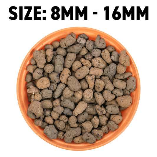 Clay Hydroponic Aggregate Pebbles, 8mm - 16mm
