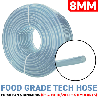 8mm x 10mm Clear PVC Tech Hose
