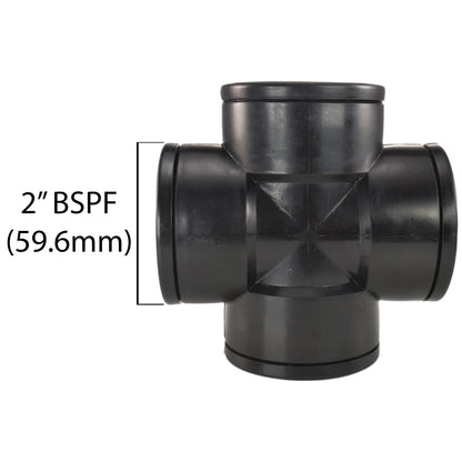 Polypropylene 4-way Female BSP Cross Splitter, 2"