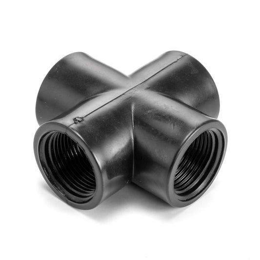 Polypropylene 4-way Female BSP Cross Splitter, 3/4"