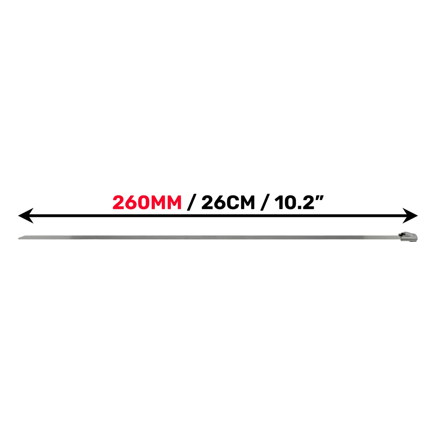 Stainless Steel Cable Ties, 4.6mm x 260mm