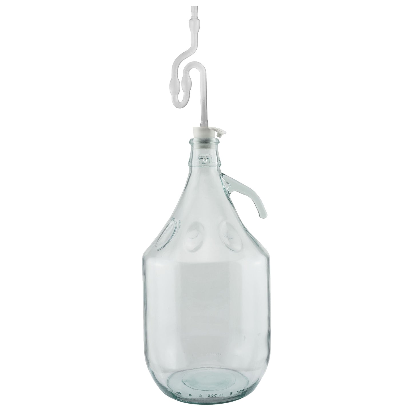 5L Clear Glass Demijohn Bottles with Airlocks, Bungs & Siphon Pipe, Box of 2