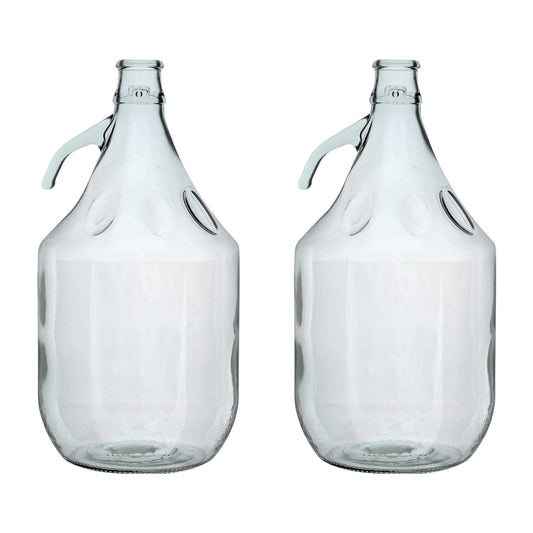 5L Clear Glass Demijohn Bottles, Box of 2