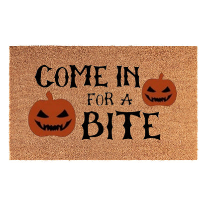 Coir Doormat, 60cm x 40cm - 'Come In For A Bite'