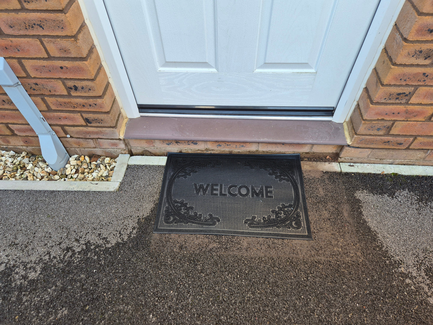 Rubber Doormat, 60cm x 40cm - 'Welcome'