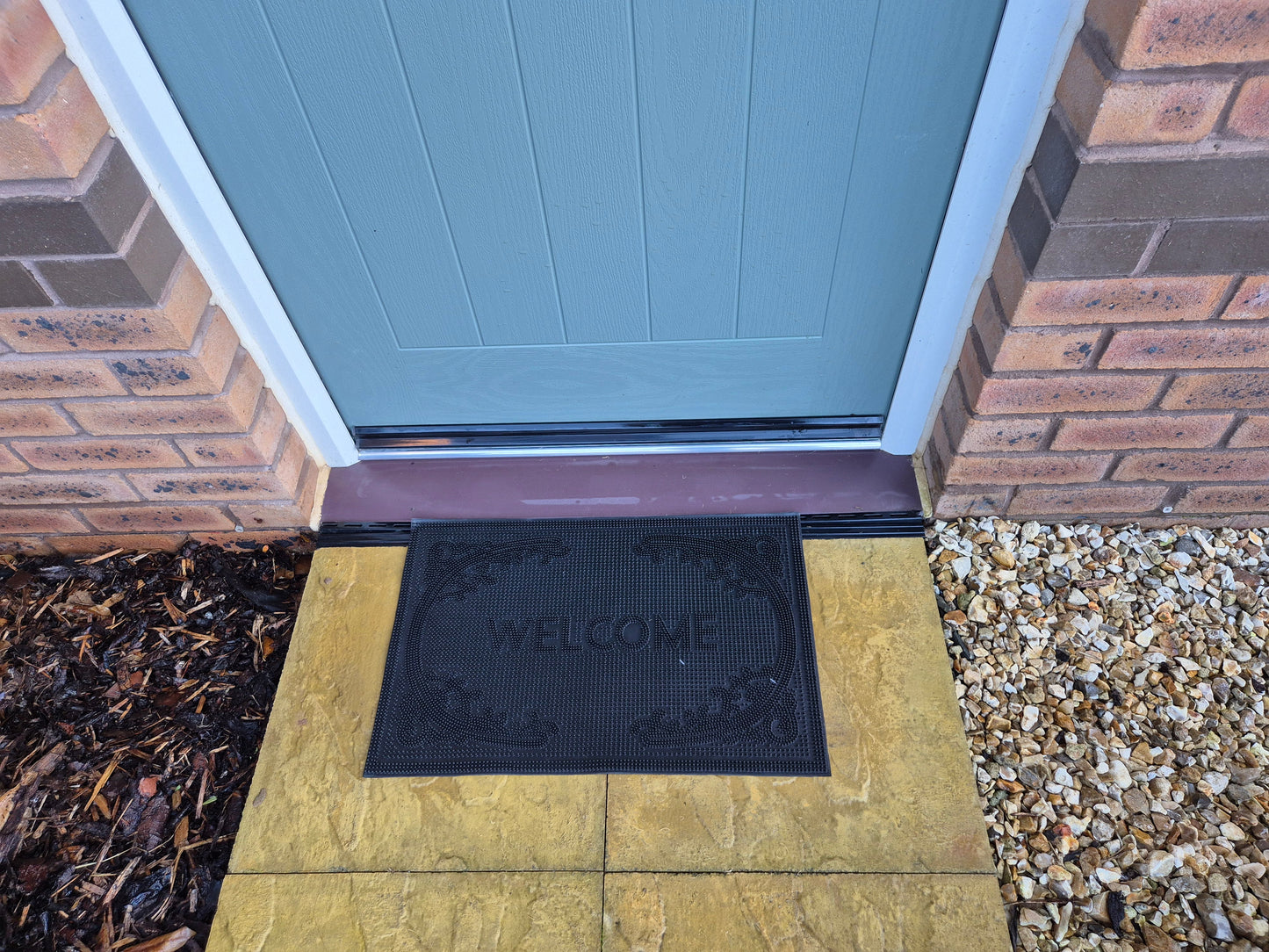 Rubber Doormat, 60cm x 40cm - 'Welcome'