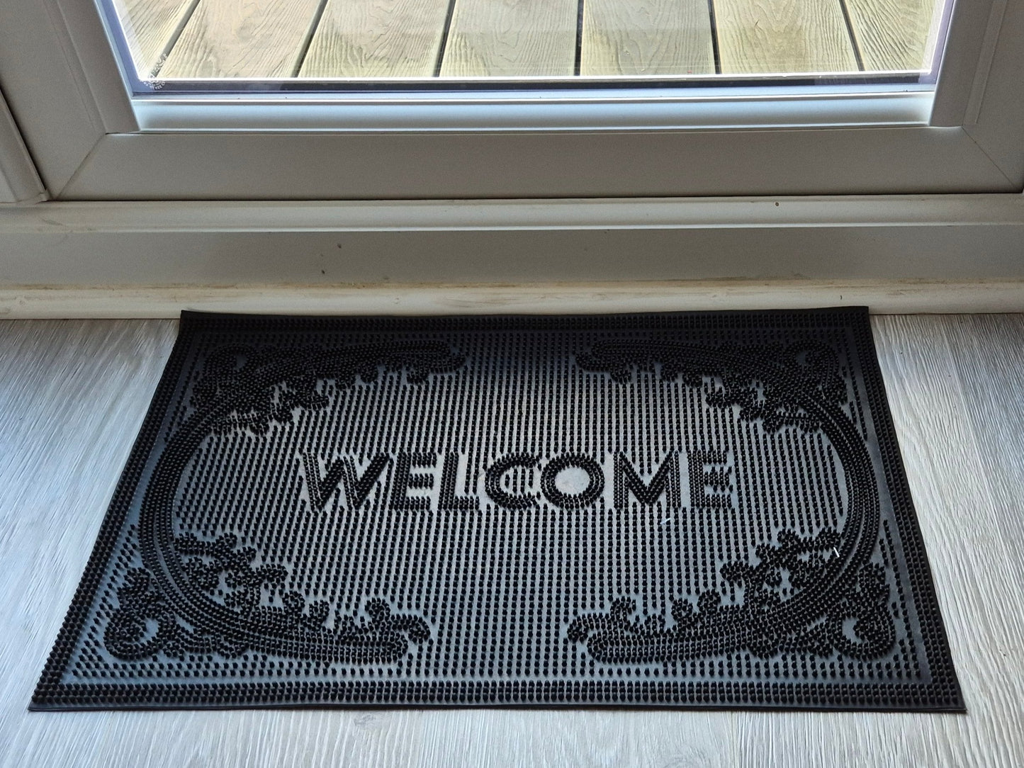 Rubber Doormat, 60cm x 40cm - 'Welcome'