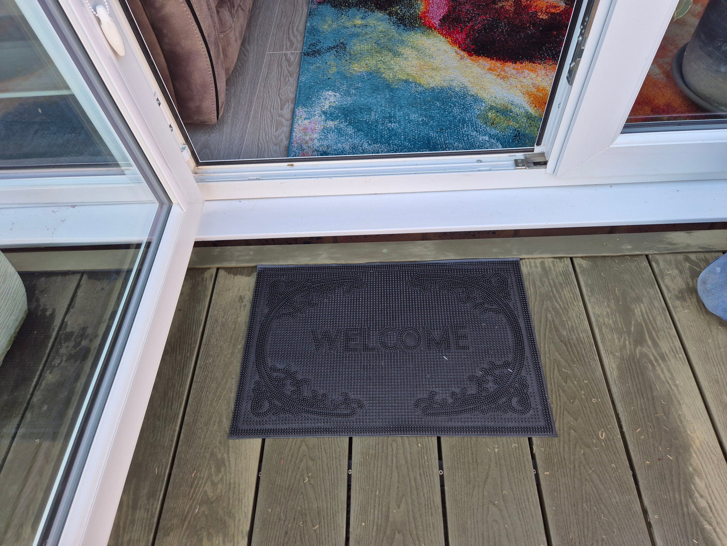 Rubber Doormat, 60cm x 40cm - 'Welcome'