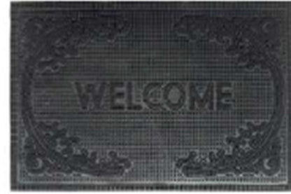 Rubber Doormat, 60cm x 40cm - 'Welcome'