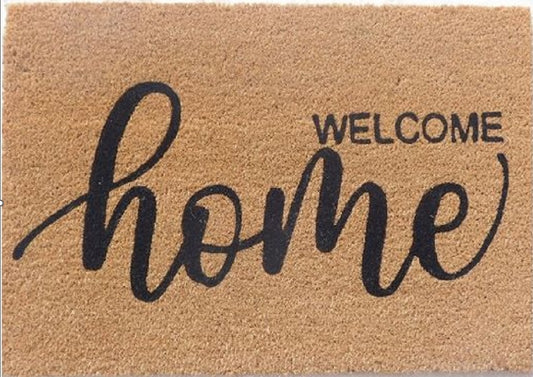 Coir Doormat, 60cm x 40cm - 'Welcome Home'
