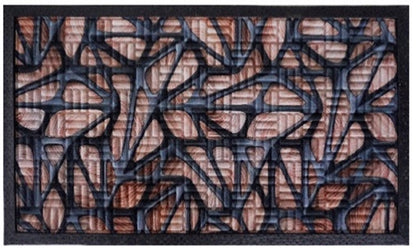 3D Embossed Doormat, 75cm x 45cm - Wooden