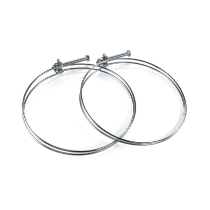 Galvanised Steel Double Wire Hose Clamps, 108mm-115mm