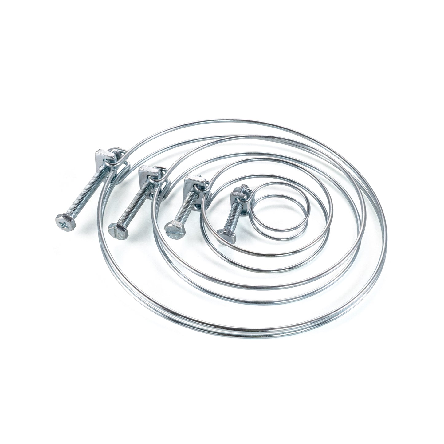 Galvanised Steel Double Wire Hose Clamps, 20mm-23mm
