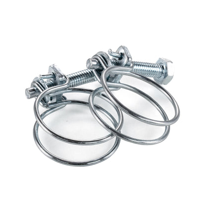Galvanised Steel Double Wire Hose Clamps, 20mm-23mm