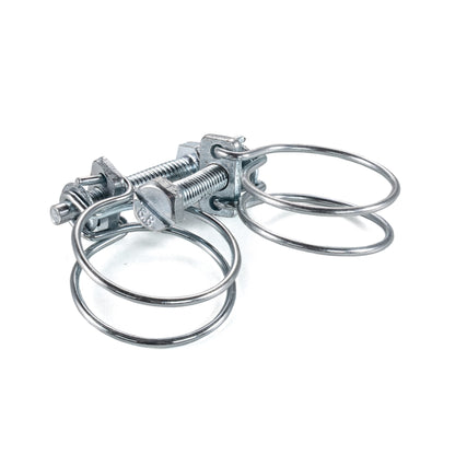 Galvanised Steel Double Wire Hose Clamps, 20mm-23mm