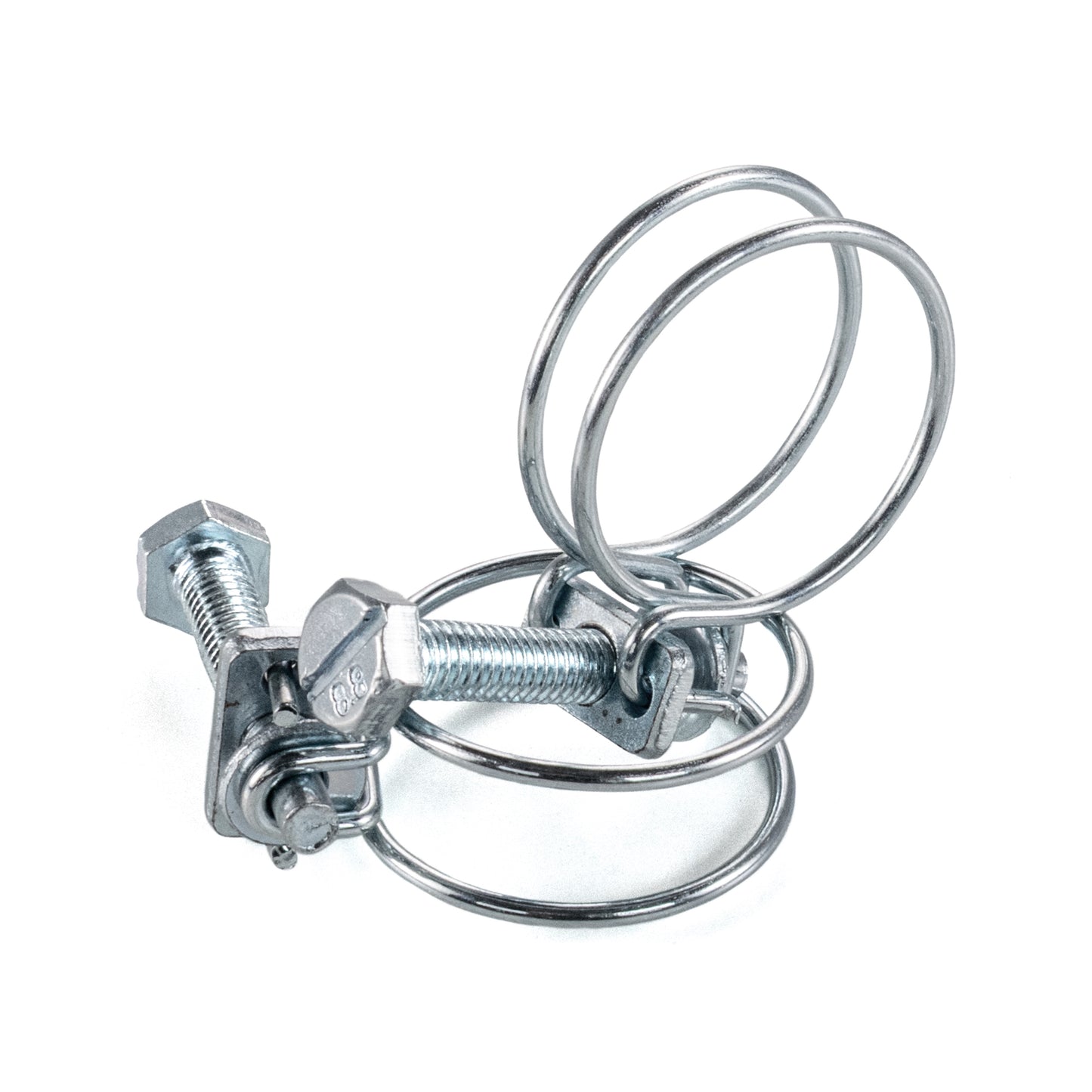 Galvanised Steel Double Wire Hose Clamps, 25mm-29mm