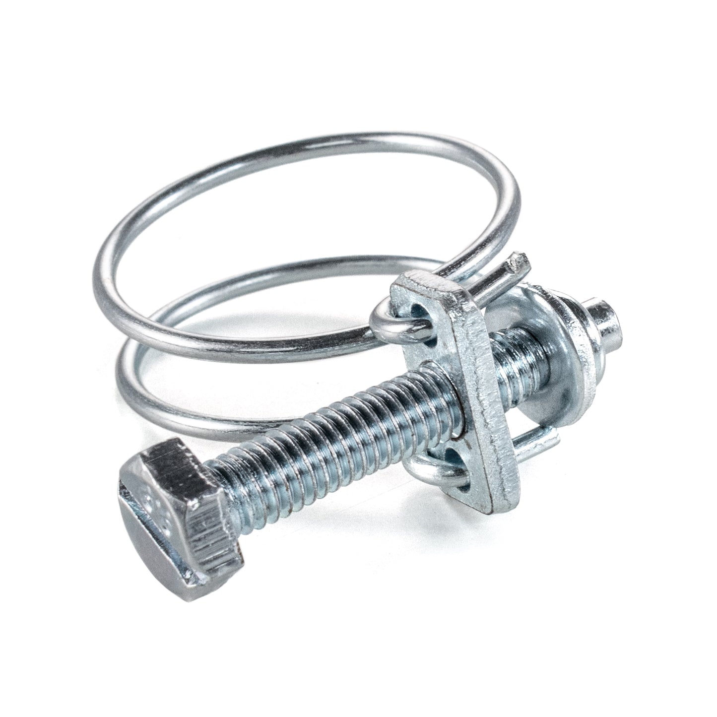 Galvanised Steel Double Wire Hose Clamps, 25mm-29mm