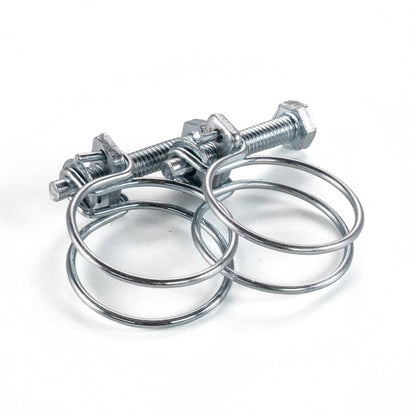 Galvanised Steel Double Wire Hose Clamps, 25mm-29mm