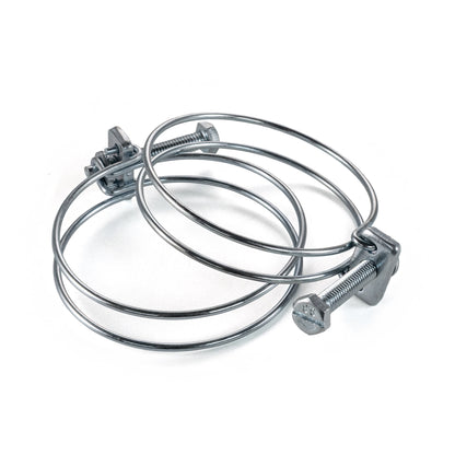 Galvanised Steel Double Wire Hose Clamps, 38mm-43mm