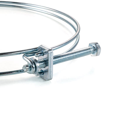 Galvanised Steel Double Wire Hose Clamps, 38mm-43mm
