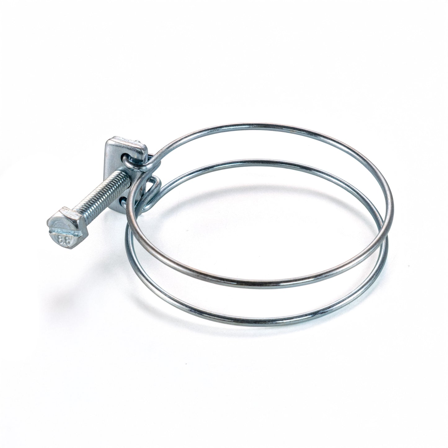 Galvanised Steel Double Wire Hose Clamps, 38mm-43mm