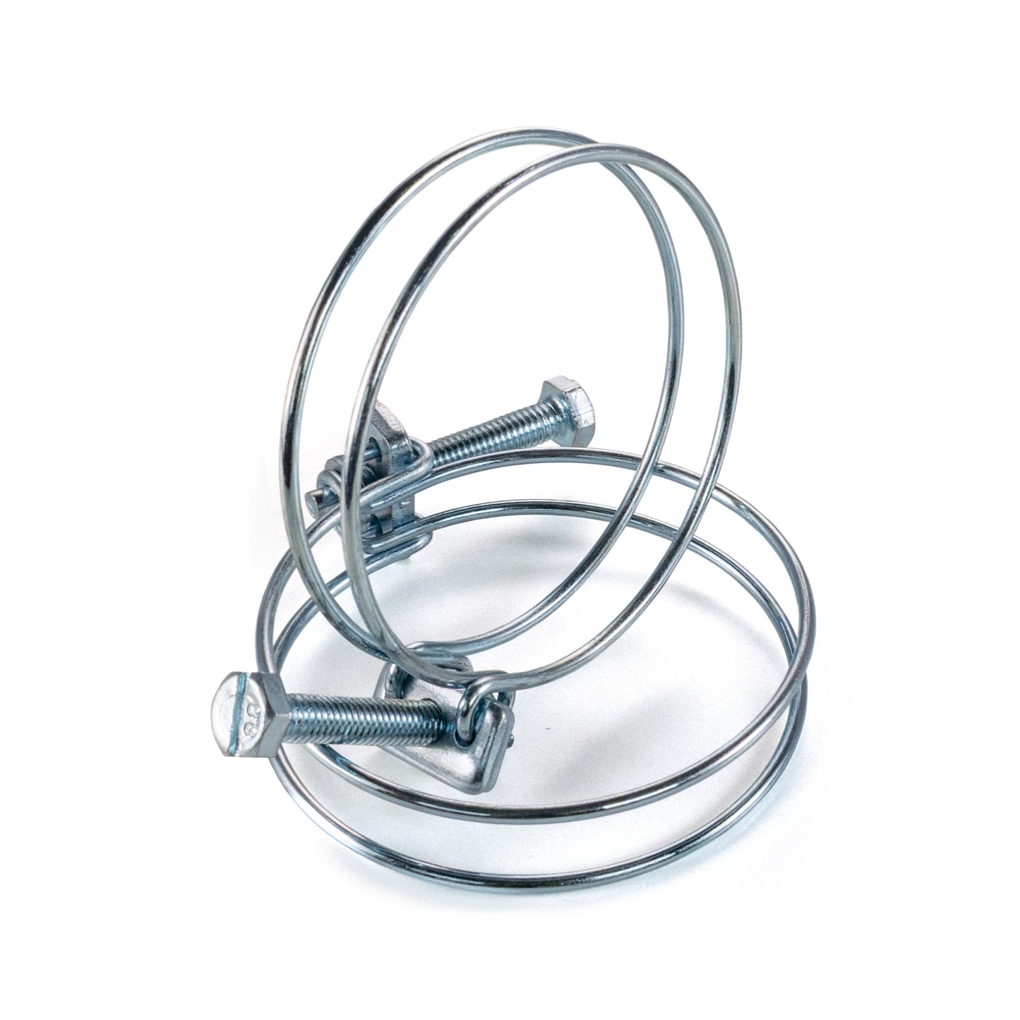 Galvanised Steel Double Wire Hose Clamps, 38mm-43mm