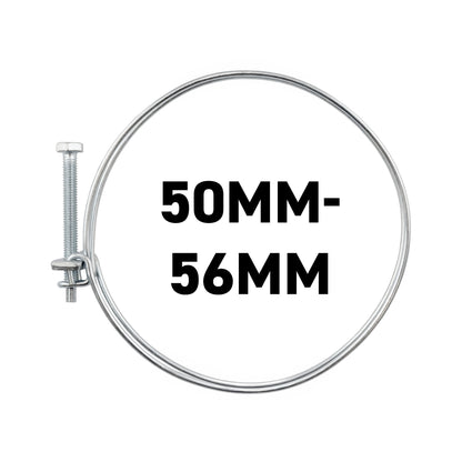 Galvanised Steel Double Wire Hose Clamps, 50mm-56mm