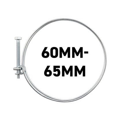 Galvanised Steel Double Wire Hose Clamps, 60mm-65mm