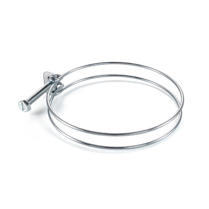 Galvanised Steel Double Wire Hose Clamps, 75mm-80mm