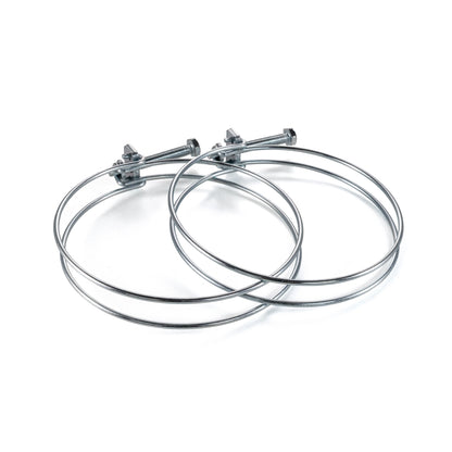 Galvanised Steel Double Wire Hose Clamps, 75mm-80mm