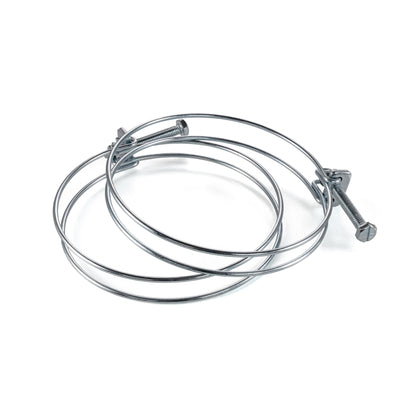 Galvanised Steel Double Wire Hose Clamps, 75mm-80mm