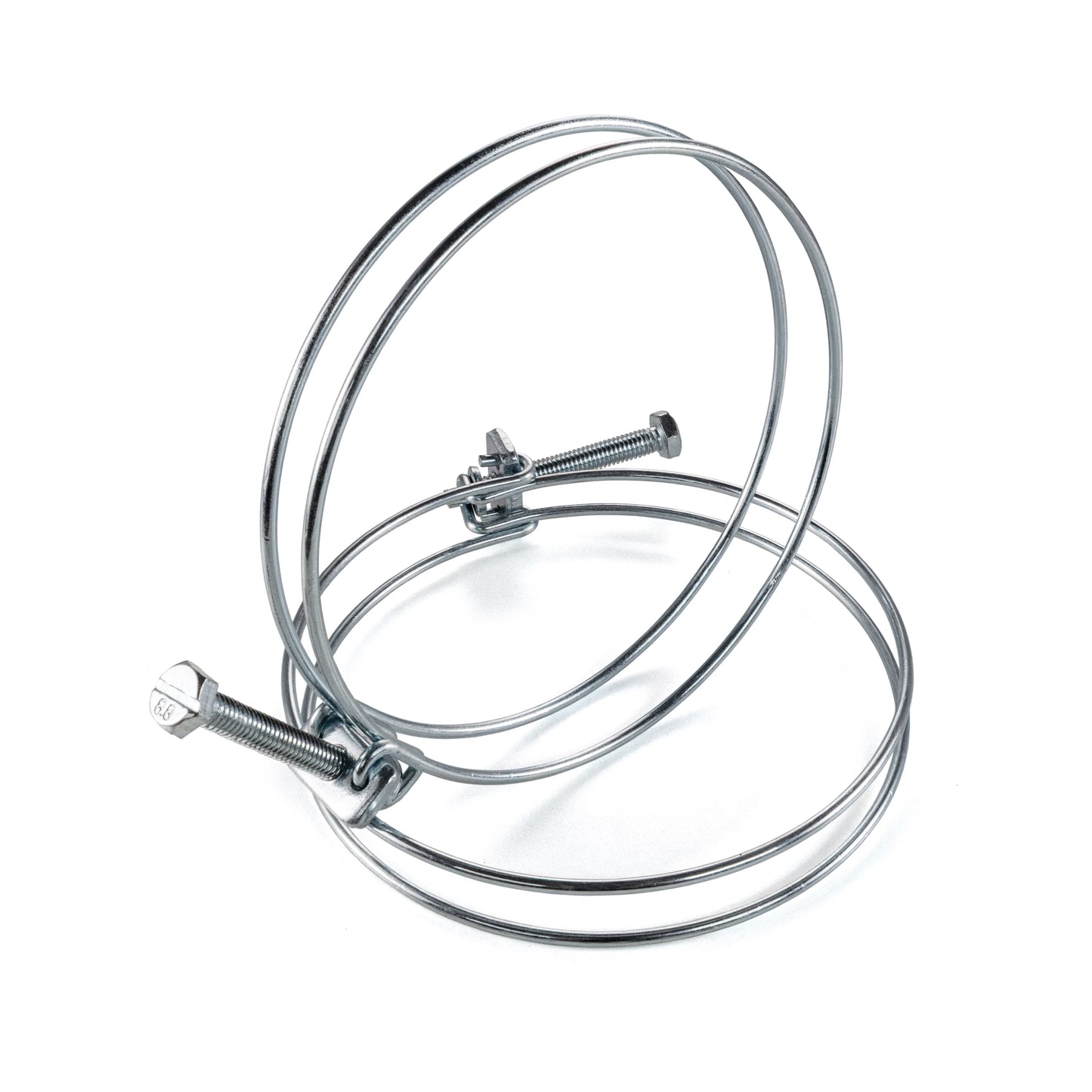 Galvanised Steel Double Wire Hose Clamps, 75mm-80mm